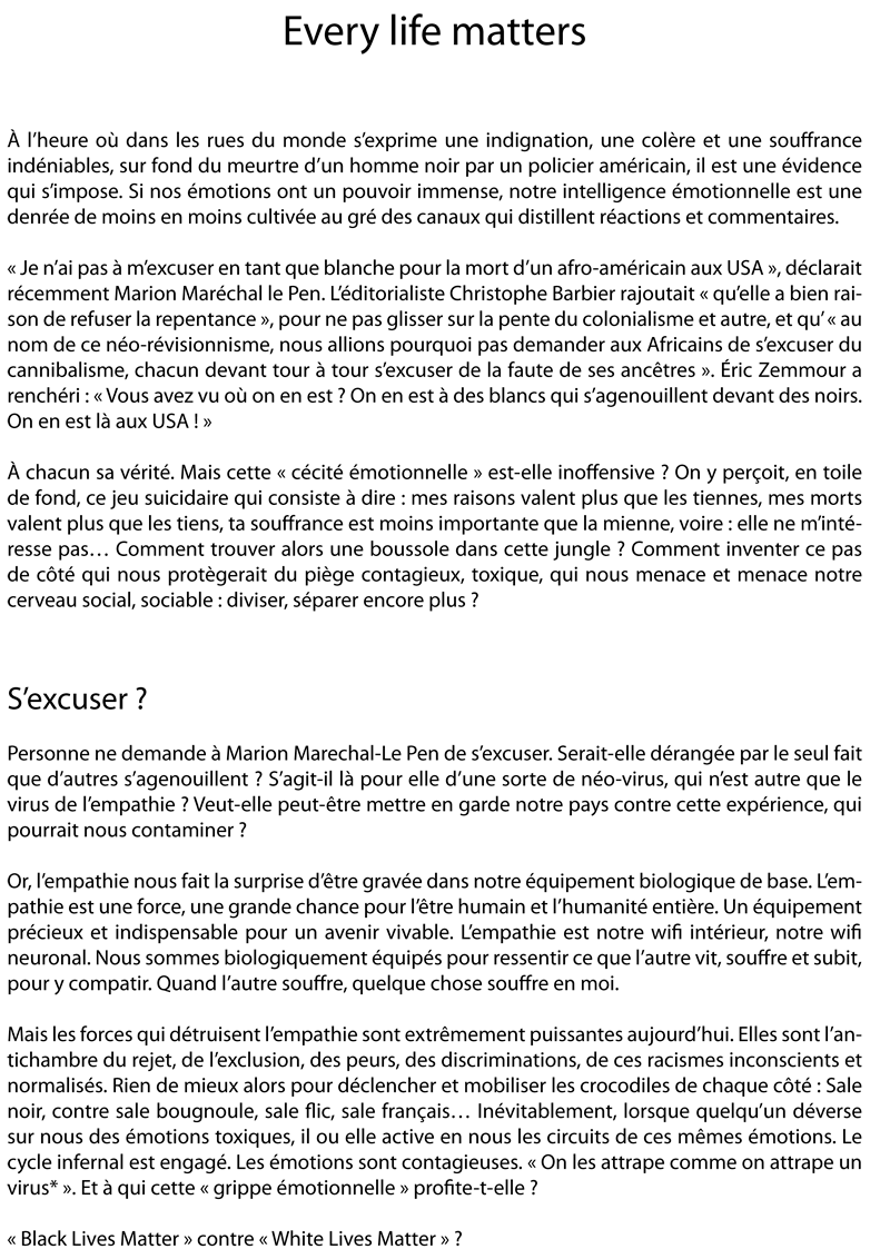 Every live matters, par Jean-François Bernardini, artiste I Muvrini