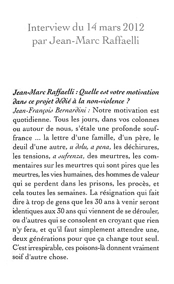 Jean-Fran&ccedil;ois Bernardini, cahier de textes